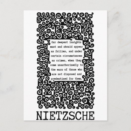 Onze diepste INSIGHTS citaat van Nietzsche Briefkaart (Voorkant)