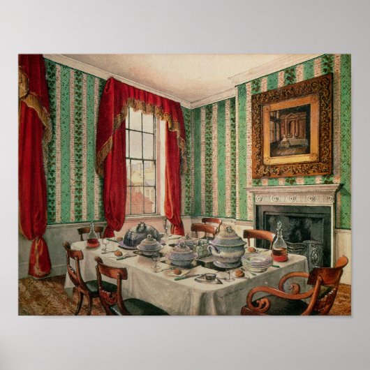 Onze Dining Room in York, 1838 Poster (Voorkant)