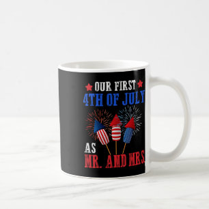 Onze eerste 4 juli als de heer Patriot Couple Hus Koffiemok