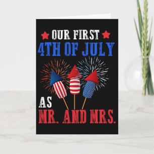 Onze eerste 4 juli als Mr Mrs Patriot koppel man Kaart