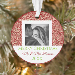 Onze eerste aangepaste kerstdag voor fotoversierin ornament