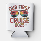 Onze eerste cruise 2025 zomerreis matching blikjeskoeler (Voorkant)