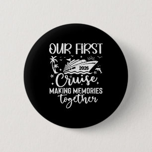 Onze Eerste Cruise 2026 Samen Familiereis Overeenk Ronde Button 5,7 Cm