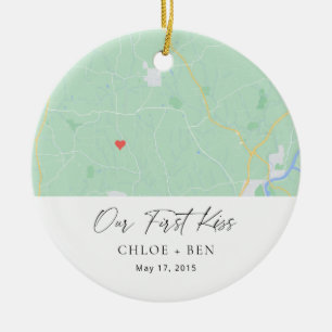 Onze eerste gepersonaliseerde Kus-keramische versi Keramisch Ornament