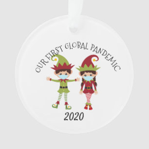 Onze eerste Global Pandemic Elf 2020 Ornament