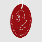 Onze eerste Global Pandemic Together Holiday Foto Ornament (voorkant)