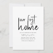 Onze eerste Home Housewarming Party uitnodiging (Voorkant)