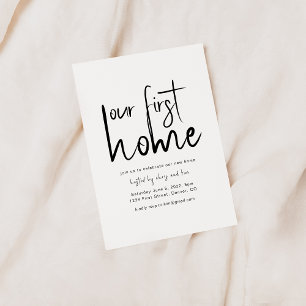 Onze eerste Home Housewarming Party uitnodiging