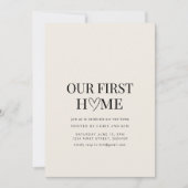 Onze eerste Home Housewarming Uitnodiging (Voorkant)