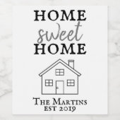 ONZE EERSTE HUIS / trouwcadeau / nieuw huis Wijn Etiket (Enkel label)