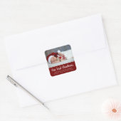 Onze eerste kerst aangepaste foto Stickers (Envelop)