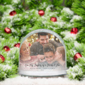 Onze eerste Kerst als een Familie Foto's Custom Sneeuwbol (Kerstmis)