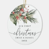 Onze eerste kerst als een paar Ornament (Links)