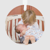 Onze eerste kerst als gezin van vier ornament (achterkant)