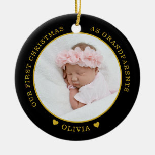 Onze eerste kerst als grootouders 2 Foto Keramisch Ornament