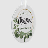 Onze eerste kerst als grootouders Custom foto Ornament (voorkant)