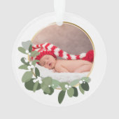 Onze eerste kerst als grootouders Custom foto Ornament (achterkant)