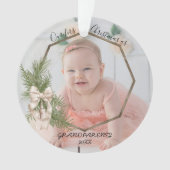 Onze eerste kerst als grootouders | Foto Baby Ornament (voorkant)