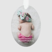 Onze eerste kerst als grootouders | Foto Baby Ornament (achterkant)