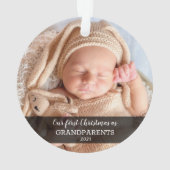 Onze eerste kerst als grootouders | Foto Baby Ornament (achterkant)