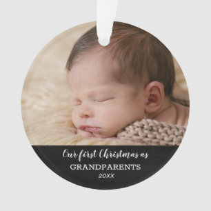 Onze eerste kerst als grootouders   Foto Baby Ornament
