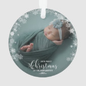 Onze eerste kerst als grootouders Foto-versiering Ornament (achterkant)