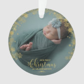 Onze eerste kerst als grootouders Foto-versiering Ornament (voorkant)