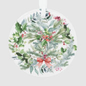 Onze eerste kerst als grootouders Modern Wreatn Ornament (achterkant)