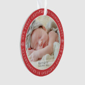 Onze eerste kerst als grootouders Moderne foto Ornament (voorkant)