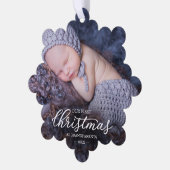 Onze eerste kerst als grootouders ornament kaart (Links)