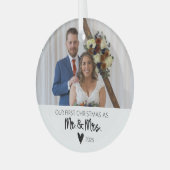 Onze eerste kerst als meneer en mevrouw Ornament (Voorkant links)