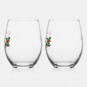 Onze eerste kerst als meneer en mevrouw, wijnglas zonder voet (Links)