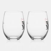 Onze eerste kerst als meneer en mevrouw, wijnglas zonder voet (Rechts)