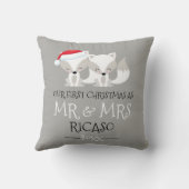 Onze eerste kerst als Mr en Mrs - Fox thema Kussen (Achterkant)