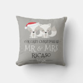 Onze eerste kerst als Mr en Mrs - Fox thema Kussen (Voorkant)
