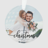 Onze eerste kerst als Mr. en Mrs. Simple Elegant Ornament (voorkant)