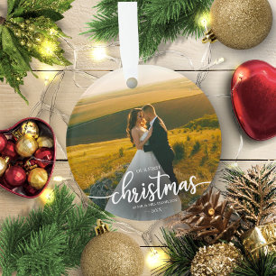 Onze eerste kerst als Mr. en Mrs. Simple Elegant Ornament