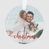 Onze eerste kerst als Mr. en Mrs. Simple Elegant Ornament (voorkant)