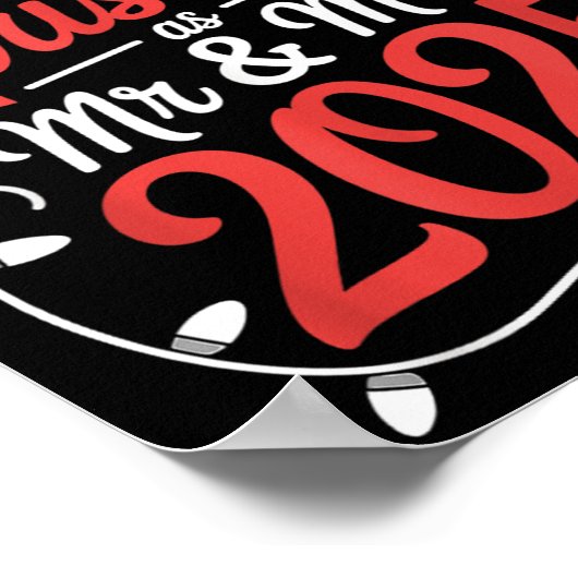 Onze eerste kerst als Mr. Mrs. 2025 Getrouwde Kopp Poster (Hoek)