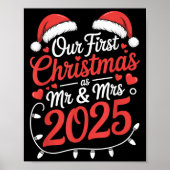 Onze eerste kerst als Mr. Mrs. 2025 Getrouwde Kopp Poster (Voorkant)