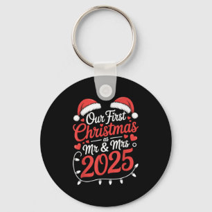 Onze eerste kerst als Mr. Mrs. 2025 Getrouwde Kopp Sleutelhanger