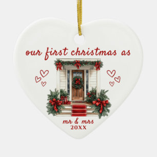 Onze eerste kerst als Mr & Mrs House Ornament