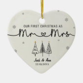 Onze eerste kerst als Mr & Mrs Ornament (Voorkant)