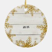 Onze eerste kerst als oma- en opa-versiering keramisch ornament (Achterkant)