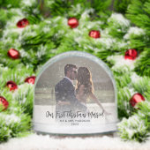 Onze eerste kerst bruiloft foto's Script Custom Sneeuwbol (Kerstmis)