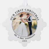 Onze eerste kerst foto Ornament Kaart (Voorkant)