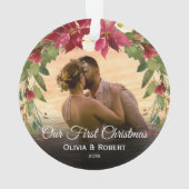 Onze eerste kerst | Foto van de heer & mevrouw Ornament (achterkant)