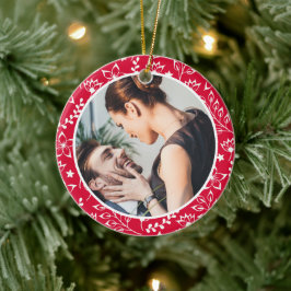 Onze eerste kerst | Gepersonaliseerde foto | Keramisch Ornament