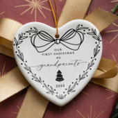 Onze eerste kerst grootouder keramisch ornament