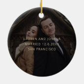 Onze eerste kerst | Het gouden manuscript van de F Keramisch Ornament (Achterkant)